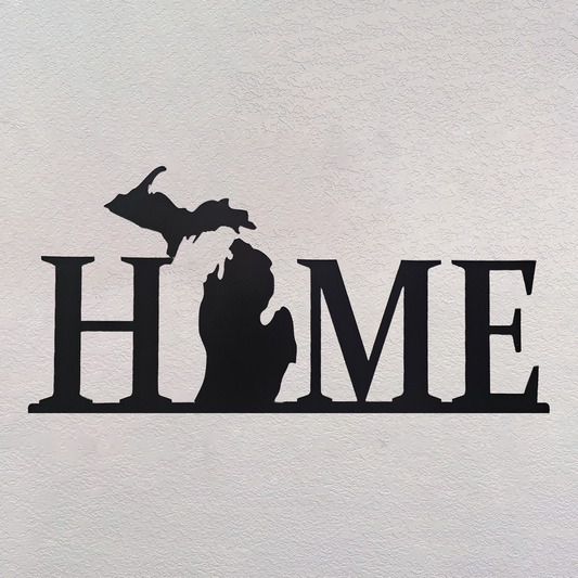Michigan Home -Laser-Cut Metal Sign