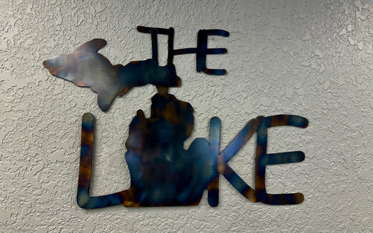 The Lake -Laser-Cut Metal Sign